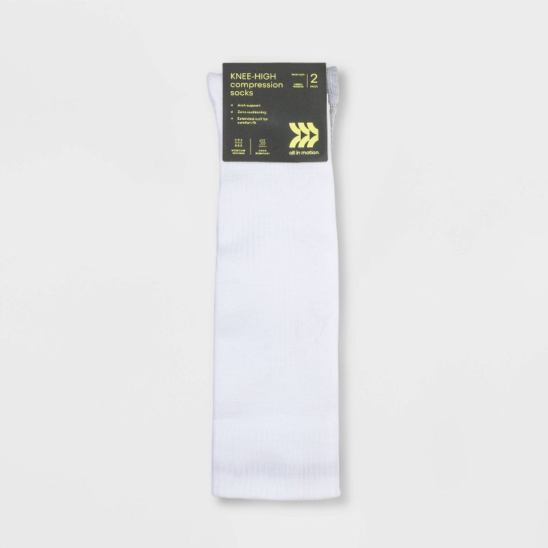 Women's Compression 2pk Knee High Athletic Socks - All In Motion™ 4-10, 2 of 4