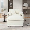 DOMETOUR Oversized 57.48" Recliner Chair with Movable Ottoman - Soft Chenille Upholstered Indoor Lounge Chair for Living Room or Bedroom - 2 of 4