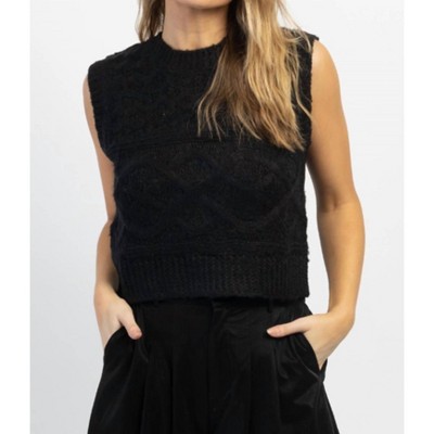 Women's THEO TEXTURED KNIT TANK - EN CREME
