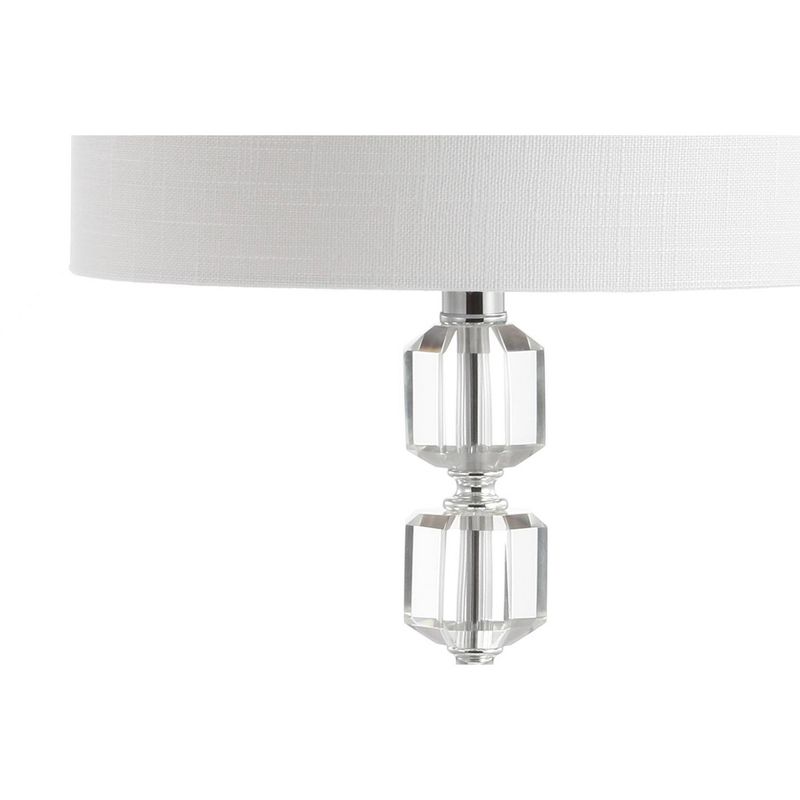 27.5&#34; Crystal/Metal Stacked Table Lamp (Includes LED Light Bulb) Chrome/Clear - Jonathan Y, 5 of 6