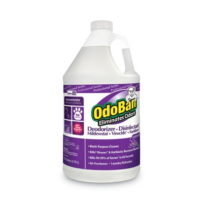 OdoBan Concentrate Odor Eliminator and Disinfectant, Lavender Scent, 1 gal Bottle (4 Cartons)