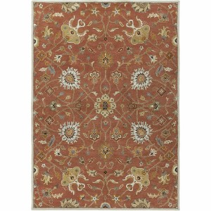 Hauteloom Logville Hand Tufted Rust 1119 Wool Rug - 1 of 4