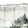 Aoibox Dark Green Misty Pine Forest Shower Curtain, Mountain Foggy Woodland Scenery Tree Bathroom Decor, Abstract Modern Waterproof Nature-Themed - 3 of 4