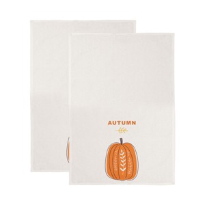 KAF Home Halloween/Harvest Digitally Printed  Set Of 2 Kitchen Towels - 20" x 30" - 1 of 4