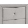 Nightstand Nightstand End Side Lamp Storage Drawer Bedroom Upholstered Grey Velvet Transitional - 3 of 4