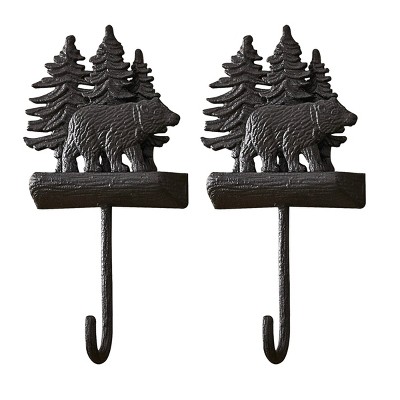 Park Designs Cast Black Bear Single Hook Set of 2