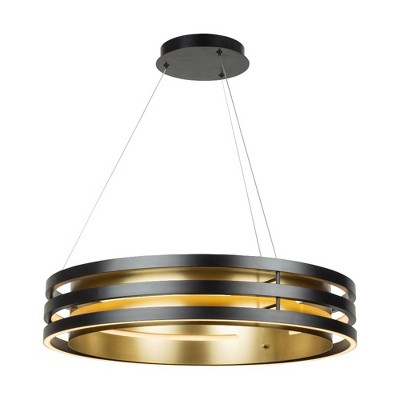 Artcraft Lighting Toledo 1 - Light Chandelier in  Black/Brushed Brass