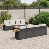 vidaXL 9 Piece Patio Sofa Set with Cushions Poly Rattan - 2 of 4
