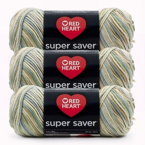 Red Heart Super Saver Yarn 3/Pack-Aspen Print - 1 of 4