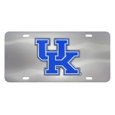 NCAA University of Kentucky Wildcats Stainless Steel Metal License Plate