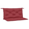 vidaXL Garden Bench Cushions 2 pcs Wine Red 39.4"x19.7"x2.8" Oxford Fabric - 2 of 4