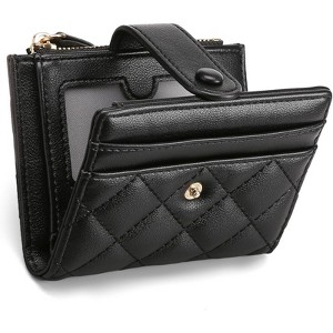 Clotth Womens Wallet - Slim RFID Blocking Wallet for Women PU Leather Bifold with Zipper Pocket Coin Purse with ID Window - 1 of 4