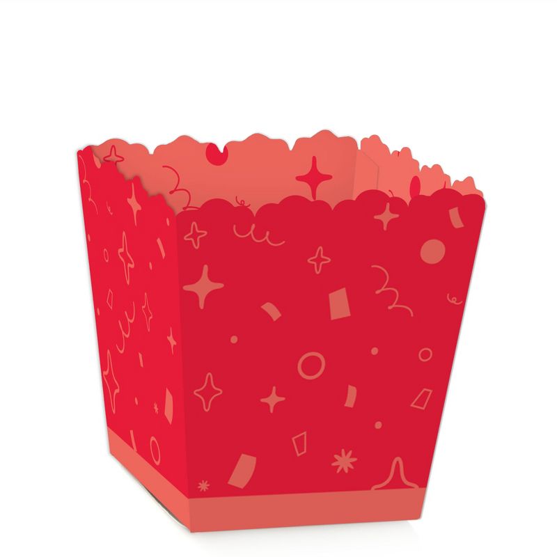 Big Dot of Happiness Red Confetti Stars - Party Mini Favor Boxes - Simple Party Treat Candy Boxes - Set of 12, 1 of 6