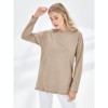 Imily Bela Women's Oversized Long Sleeve Crewneck Tunic Tops Soft Casual Loose Blouse - 2 of 4