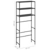 Angel Sar 3-Tier Over Laundry Storage Rack, Black Metal Shelf Organizer 27.2x11x66.5 Inch for Laundry Room - 3 of 4