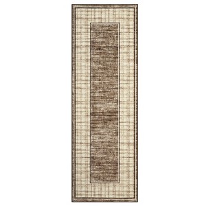 Washable Bordered Living Room Bedroom Rugs, Soft Non Slip Floor Carpet for Dining Room Kitchen, Stain Resistant Floor Cover for Home Office - 1 of 4