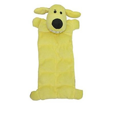 Multipet 66150 Loofa Squeaker Mat Dog Toy, 12", Yellow