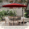 Costway 10FT Patio Solar-Lighted 112 LED Cantilever Offset Umbrella Crank Tilt Outdoor - image 4 of 4