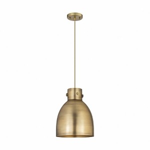 Newton Bell - 1 Light Pendant with Metal Shade In Industrial Style-12.5 Inches Tall and 10 Inches Wide - 1 of 1