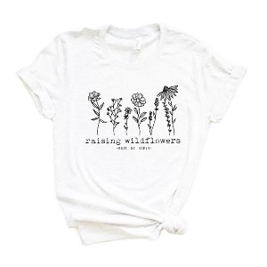 Simply Sage Market Women's Raising Wildflowers Mom Of Girls Short Sleeve Graphic Tee - 1 of 3