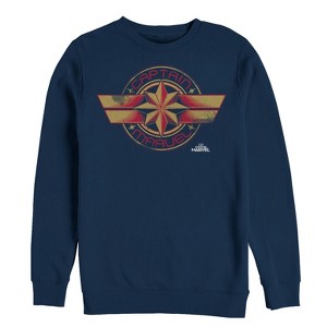 Men's Marvel Captain Marvel Retro Star Emblem Sweatshirt - 1 of 3