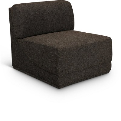 Meridian Furniture,Ollie Boucle Fabric Armless