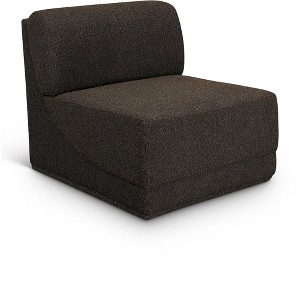 Meridian Furniture,Ollie Boucle Fabric Armless - 1 of 4