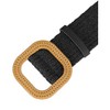 INSPIRE CHIC Women's Woven Wide Stretch Straw Rattan Wooden Buckle Elastic Waist Belts - 2 of 4