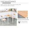Resenkos 3-Piece Wooden Square Dining Table Set with 1 Table and 2 Chairs and Sturdy Metal Frame for Small Space, White - 4 of 4