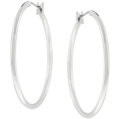 ShineHigh Basic Hoop Earrings for Women – Lightweight Fashion Hoops in Gold or Silvertone Finish with Polished Look, Available in 36mm–38mm Sizes