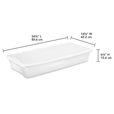 ClearView 41-Quart Kids' Underbed Plastic Storage Box with Lid, 12-Pack