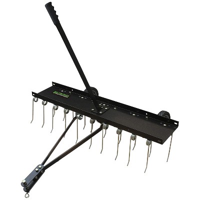 Yard Commander YTL-002-100 Outdoor 40 Inch Lawn and Garden Tine De-Thatcher with 20 Steel Teeth and 1/2 Pin-Style Hitch for UTV and Garden Tractor