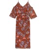 bar III Womens Watercolor Print Floral Wrap Cold Shoulder Dress - 2 of 2