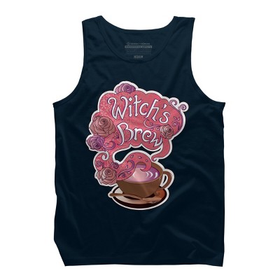 Men's Design By Humans Witch's Brew Cup of Coffee Pretty Halloween Concoction Shirt By TronicTees Tank Top