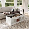 Lift Top Coffee Table - 28'' Square Farmhouse Coffee Table with Large Hidden Storage Shelf & for Home Office,Living Room - 3 of 4