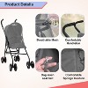 FDW Pet Stroller Dog Cat Stroller Jogger Stroller with Handlebars Canopy Breathable Mesh & Leash Seat Belt Foldable - 3 of 4