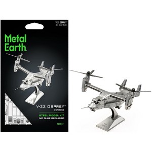 Model Kit Bell Boeing V-22 Osprey Aircraft "United States Military" (Challenging Difficulty) Steel Model by Metal Earth - 1 of 4