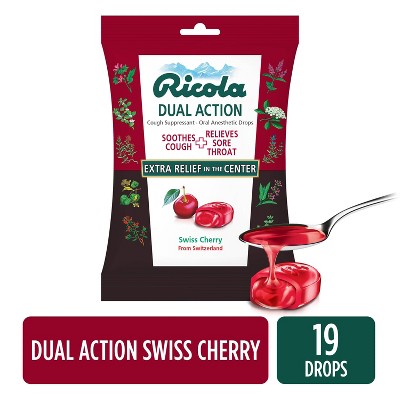 Ricola Dual Action Cough Drops - Cherry - 19ct