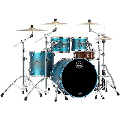 Mapex Saturn Evolution Rock Birch 4-Piece Shell Pack With 22" Bass Drum Exotic Azure Burst
