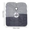 Unique Bargains Fashion Hair Cutting Cape with Brush 67.72"x57.09" Black White 1 Set - 4 of 4