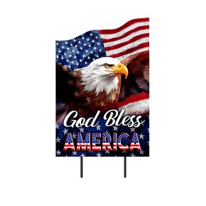 Briarwood Lane Everyday Metal Art 29x15 God Bless American Eagle Metal Art - 1 of 3