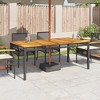 vidaXL Garden Table Black and Brown - 3 of 4