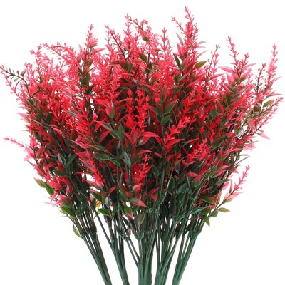 Unique Bargains Artificial Plastic Lavender Flowers Shrubs For Indoor ...