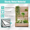 TOAOTBNBO Metal Raised Garden Bed with Trellis and Wheels, Metal Planter Box with Trellis, Garden Box for Climbing Plants, Flower - 4 of 4