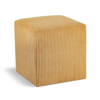 Meridian Furniture,Roy Microsuede Fabric Ottoman/Stool