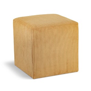 Meridian Furniture,Roy Microsuede Fabric Ottoman/Stool - 1 of 4