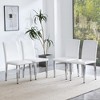 NicBex Modern Set of 4 Dining Chairs with Silver/Gold Mirrored Metal Legs,Thick Upholstered Kitchen Chairs,Living Room Chairs - 3 of 4