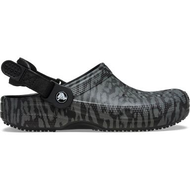 Crocs Adult Classic Work Graphic Clogs Slip Resistant Shoes, Black