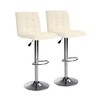 NicBex Counter Height Bar Stools Set of 2,Swivel Bar Stools with Square Cushion,Adjustable Height Foot Stool for Living Room,Kitchen,Cafe - 2 of 4
