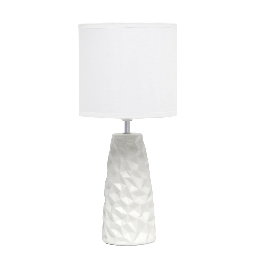 Photos - Floodlight / Street Light Sculpted Ceramic Table Lamp Off-White - Simple Designs